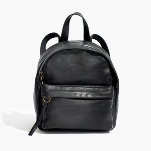 MADEWELL The Lorimer Mini Backpack BLACK Leather